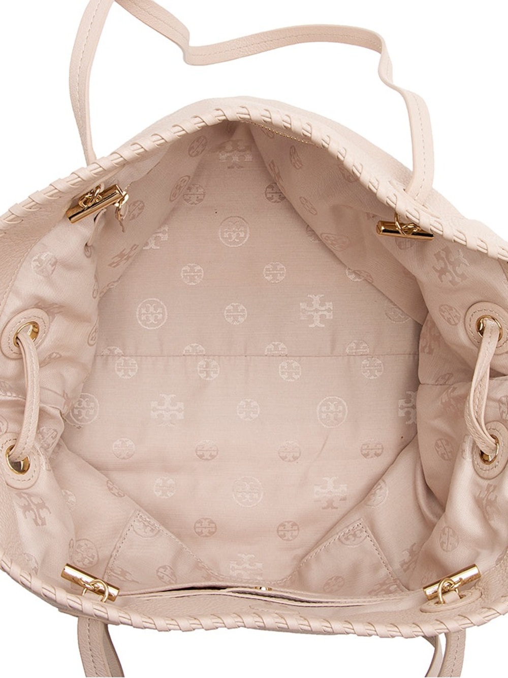 TORY BURCH LEATHER MARION SLOUCHY East/West Tote - Picture 8 of 14